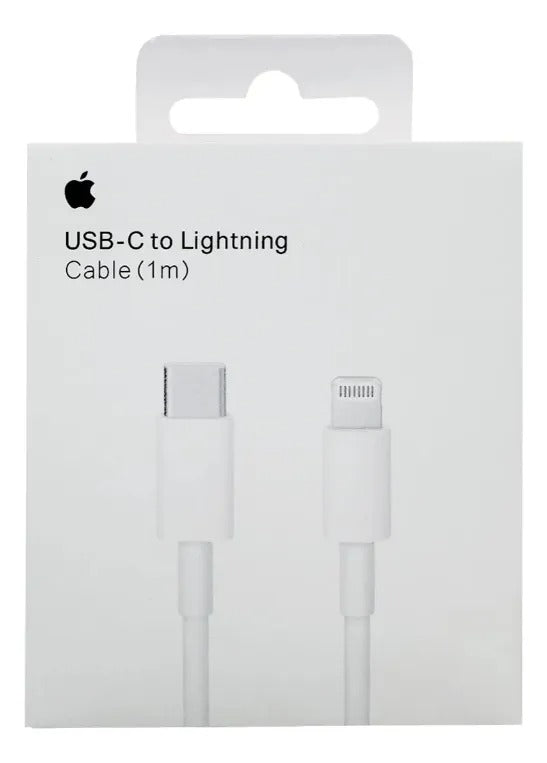 Cargador rápido 20W para iPhone con cable Lightning de 2 metros