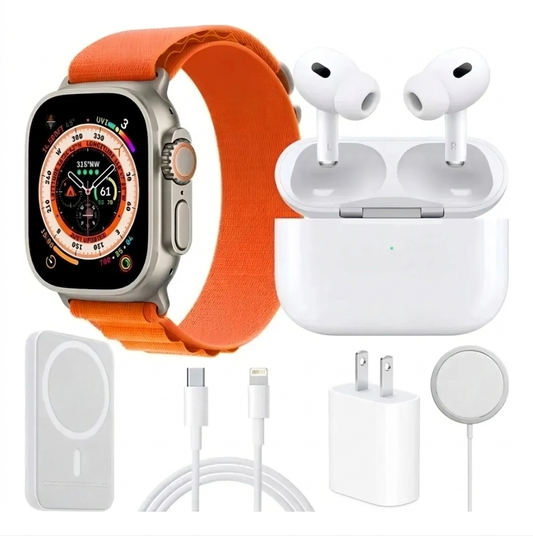 Set Smartwatch X8 Ultra con audífonos Mega Pack incluidos